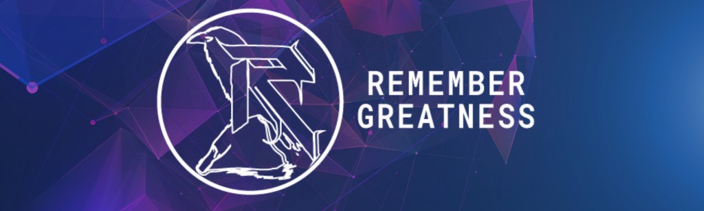  RavenRock Store Logo with "Remember Greatness" tagline on a geometric, gradient background.